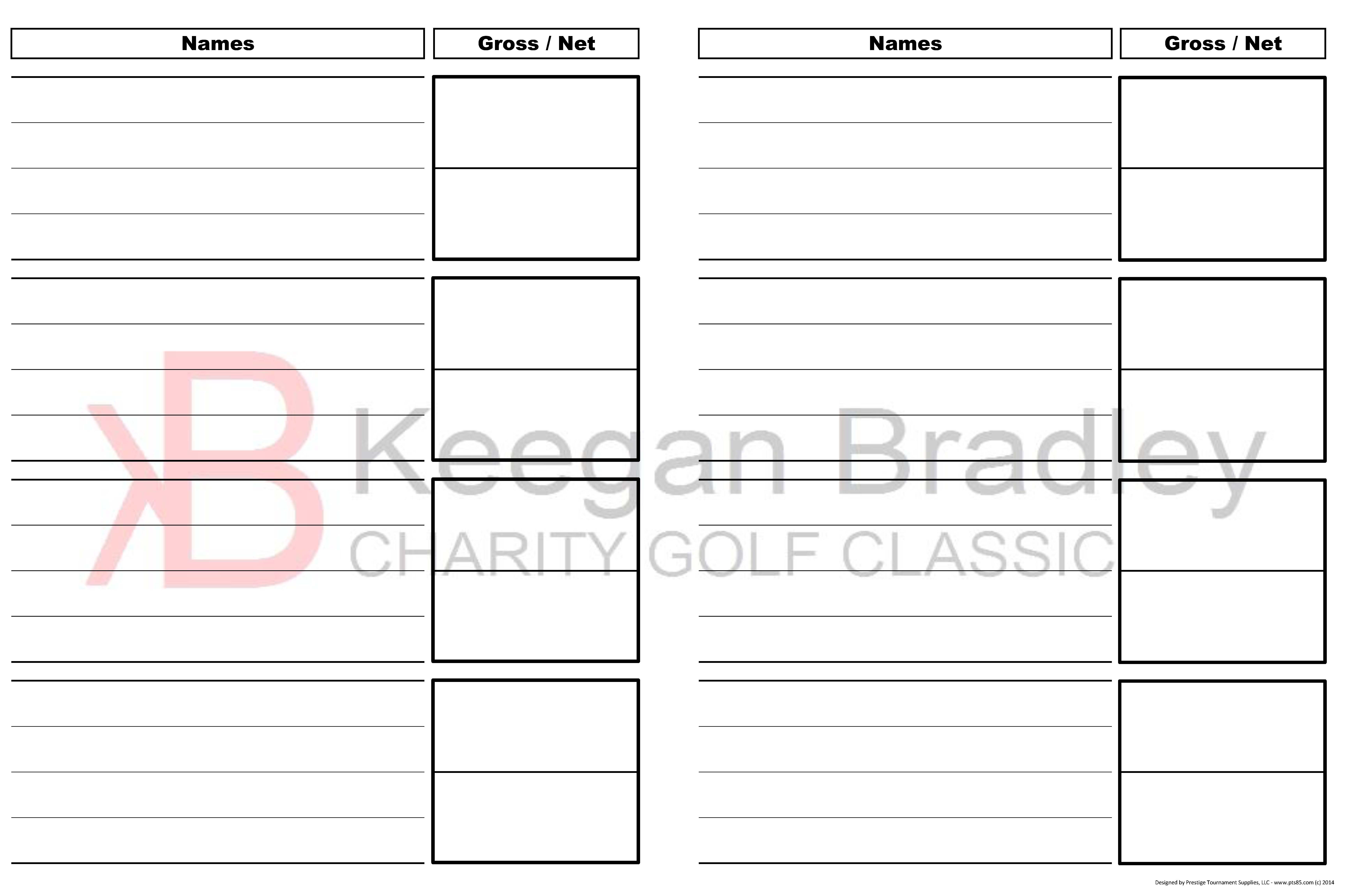 Medal Play Score Sheets/ RaffleSheets — JMK Sports